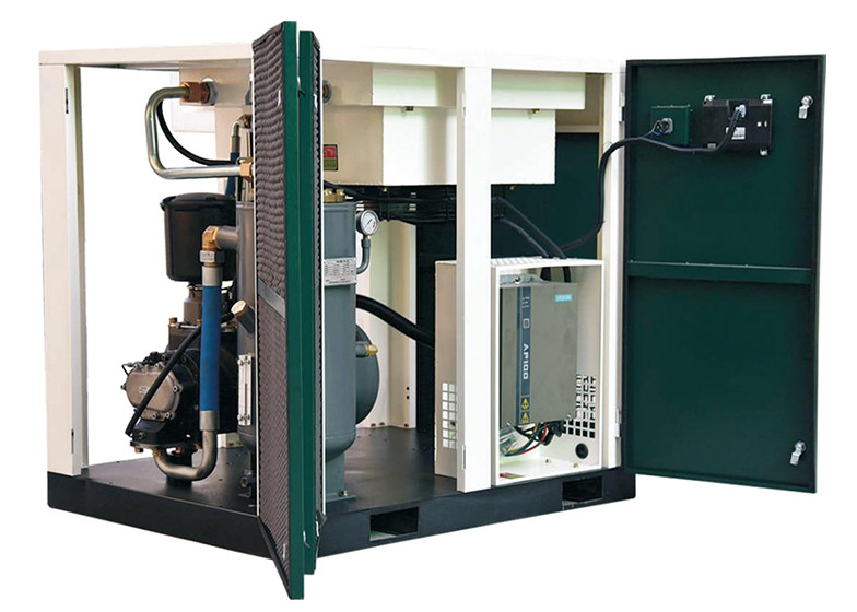 Screw Air Compressor Factory Permanent Magnet Power Frequency 1.02m3/Min 10HP 7.5KW  Screw Air Compressor