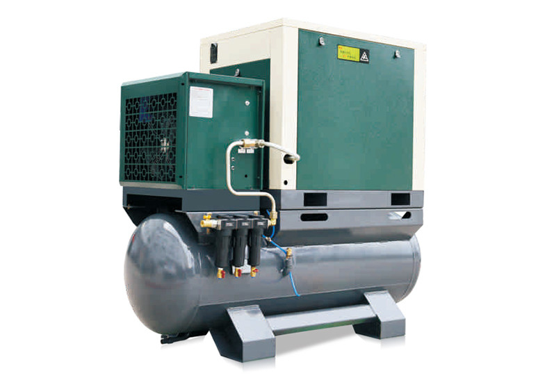 11KW 15 HP 16Bar 1.08m3/min  industrial Rotary Screw Air Compressor With Dryer For Laser Cutting