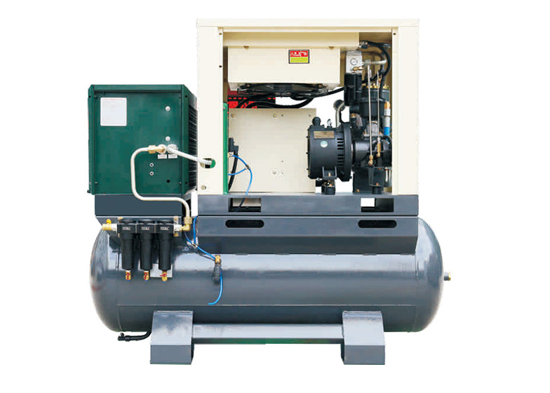 11KW 15 HP 16Bar 1.08m3/min  industrial Rotary Screw Air Compressor With Dryer For Laser Cutting